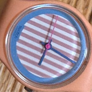 Swatch Swiss watch Kit Royale LP102 1987 tan band straps